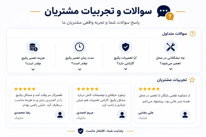 سوالات و تجربیات مشتریان در مارلیک
