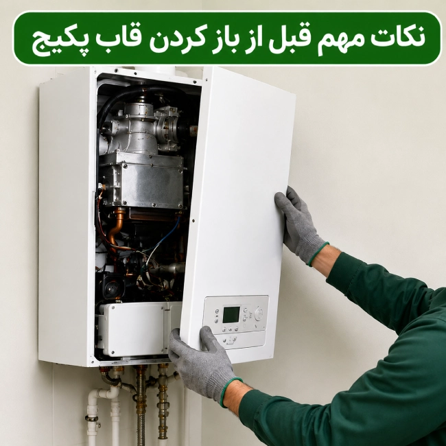 نکات مهم قبل از بازکردن قاب پکیج